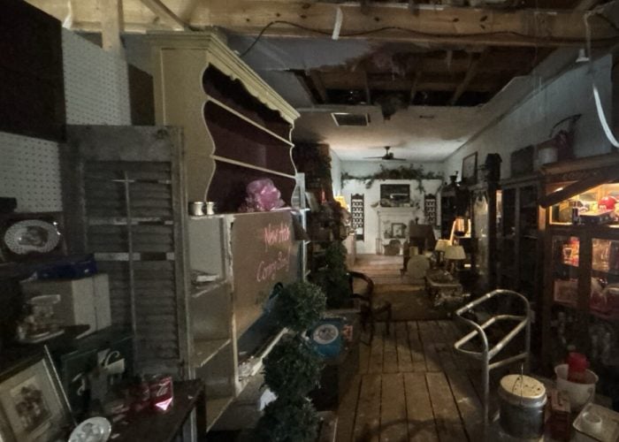 interior damage -before commercial fire damage restoration case study